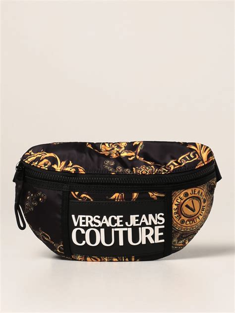 versace marsupio black|Versace Jeans Couture Belt Bags, male, Black, Size: ONE Size .